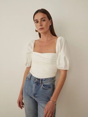 Reformation Barry Top White - Size 0